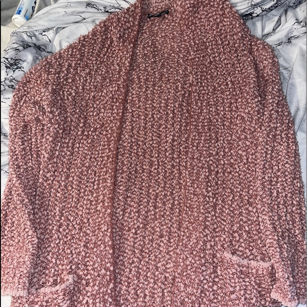 fuzzy cardigan